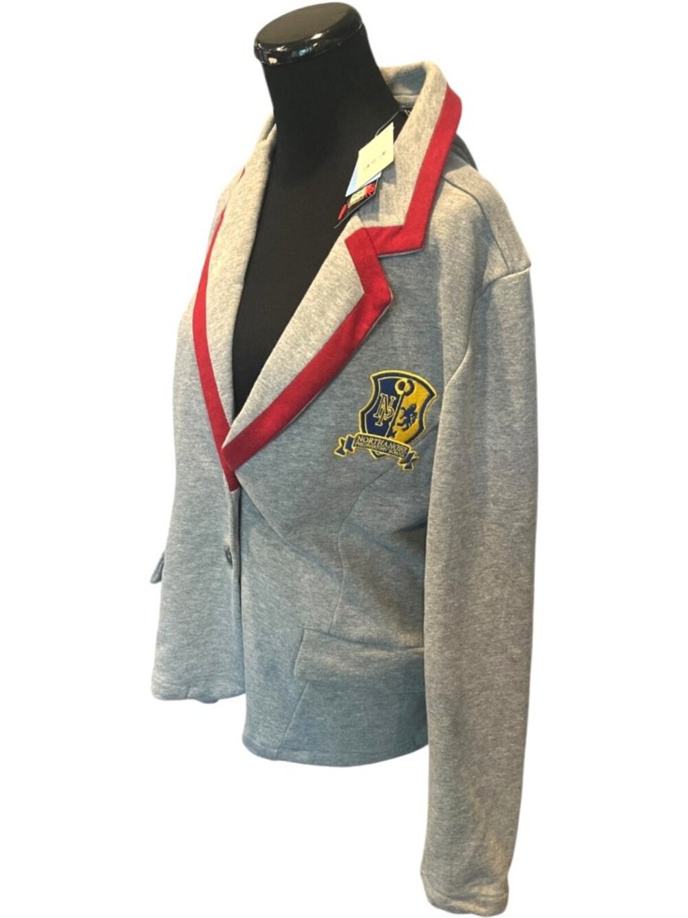 Beetlejuice Astrid Graphic Blazer Gray Large NEW w/ Tags Long Sleeve Button Up - Picture 6 of 6